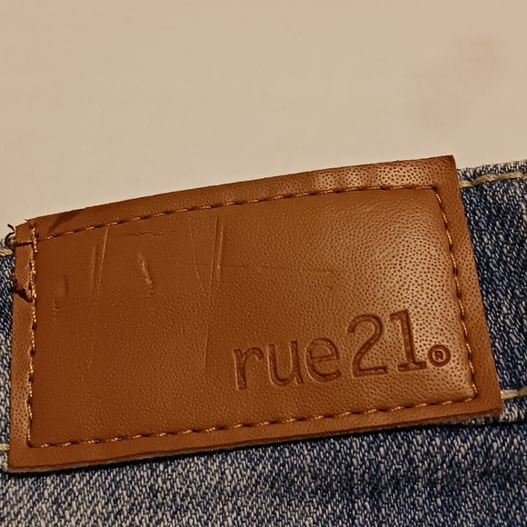 rue 21   Skirt Women's Distressed Denim Mini, Sz 11/12, Blue, American Flag - Picture 5 of 10